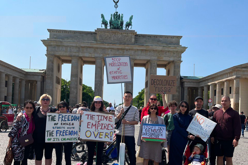 Maria Ochir. Anti-war rally in Berlin